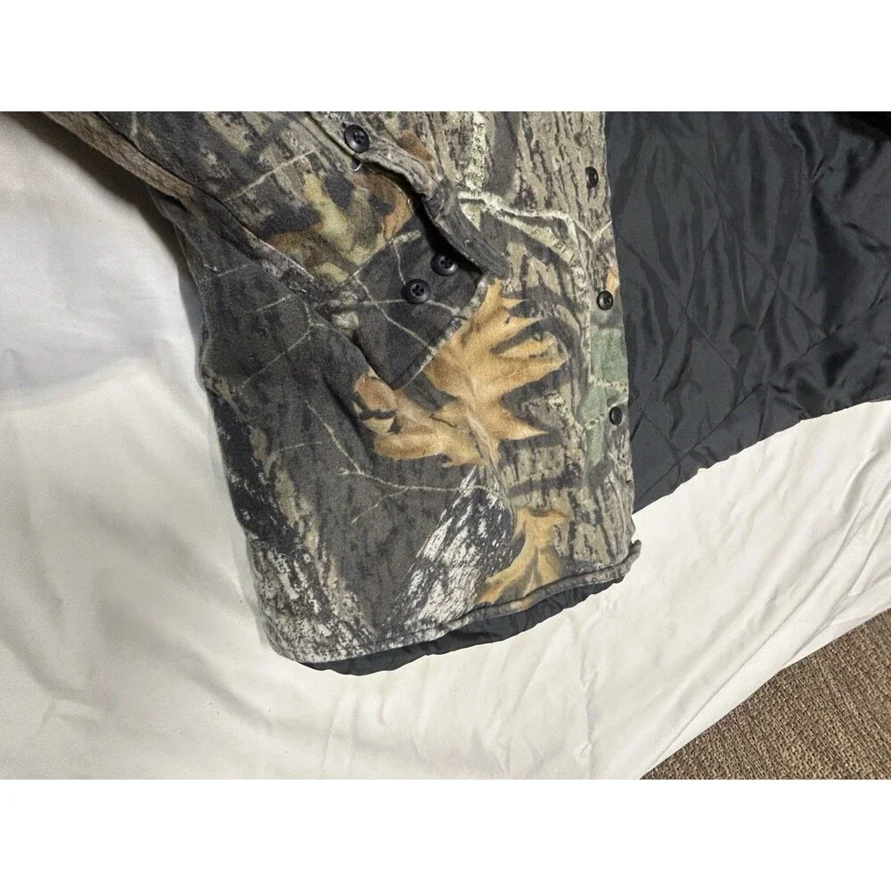 Vintage Cabelas Shirt Mens 2XLarge Camo Faded Chamois Flannel USA 90s Hunting - Picture 6 of 10